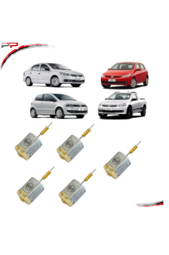 Kit 5 Motor Fechaduras Fox Ap 09 Gol-Voyage-Saveiro Após 08