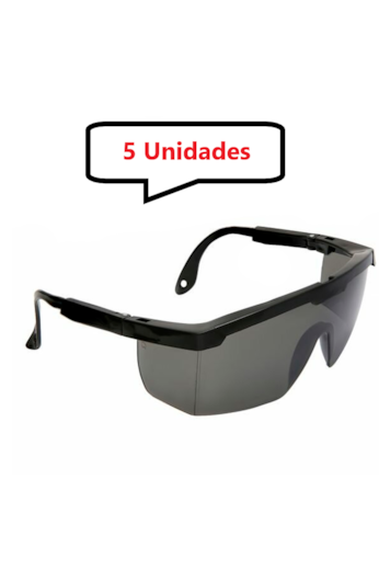 Kit 5 óculos Fume Proteção Segurança Epi Envio Rápido 24hrs