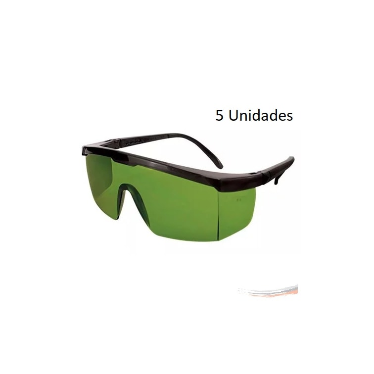 Kit 5 óculos Protetor Imperial Epi Verde Haste Regulagem CA