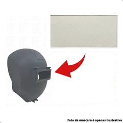 Kit 50 Lente Transparente Incolor Proteção Máscara De Solda