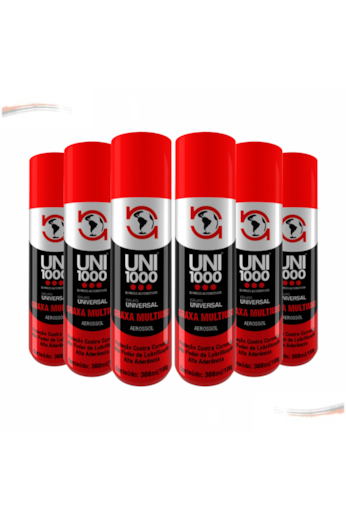 Kit 6 Graxa Spray Lubrificante Multiuso Alta Aderência