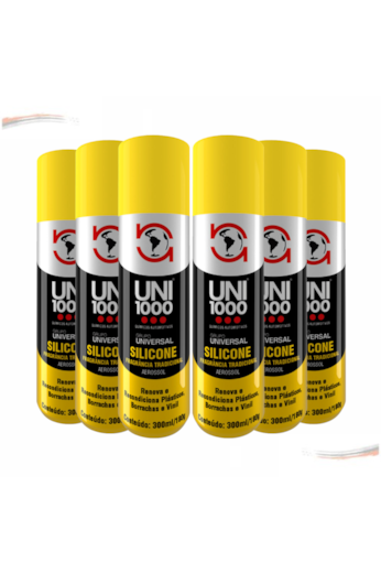 Kit 6 Silicone Spray Lubrificante Alta Proteção Carro Novo