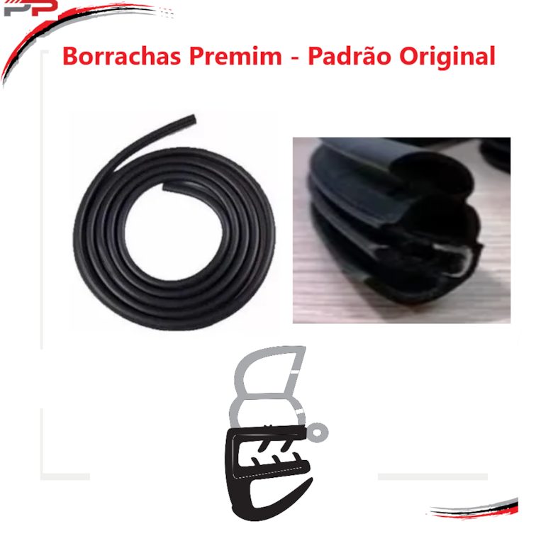 Kit Borracha Das Portas Corsa Celta Prisma 4 Portas Premium