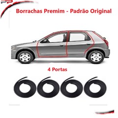 Kit Borracha Das Portas Corsa Celta Prisma 4 Portas Premium