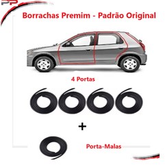 Kit Borracha Porta e Porta-Malas Corsa Celta Prisma 4 Portas