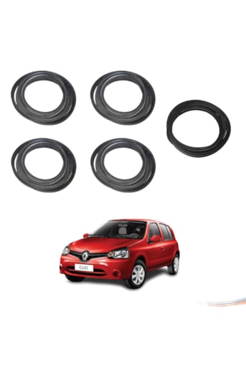 Kit Borrachas Porta e Porta Mala Clio Todos 4 Portas