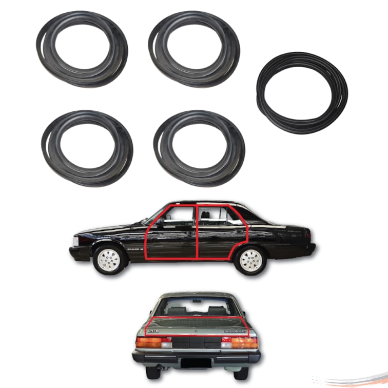 Kit Borrachas Porta e Porta-Malas Opala até 92 4 Portas