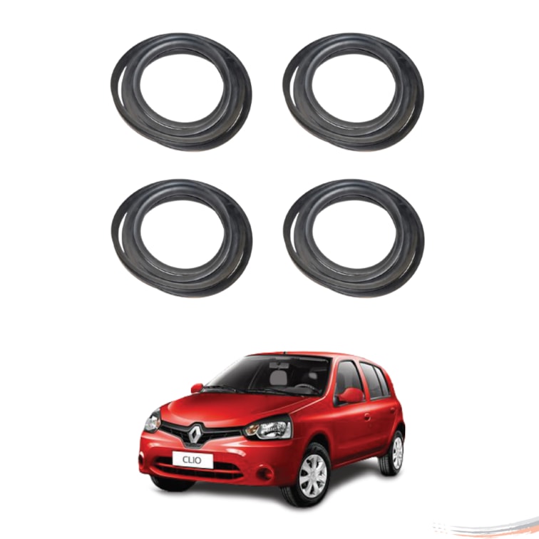 Kit Borrachas Premium de Porta Clio Todos 4 Portas
