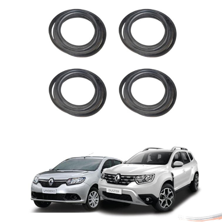 Kit Borrachas Premium de Porta Sandero Duster 4 Portas