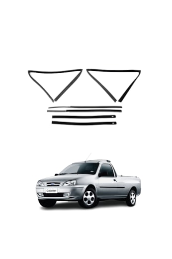 Kit Canaleta Com Pestana Para 2 Portas Courier 1997 a 2013