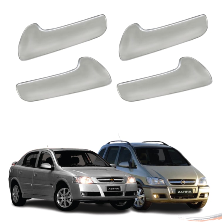 Kit Completo 4 Maçanetas Inter Cromadas Astra 98 a 02 Zafira