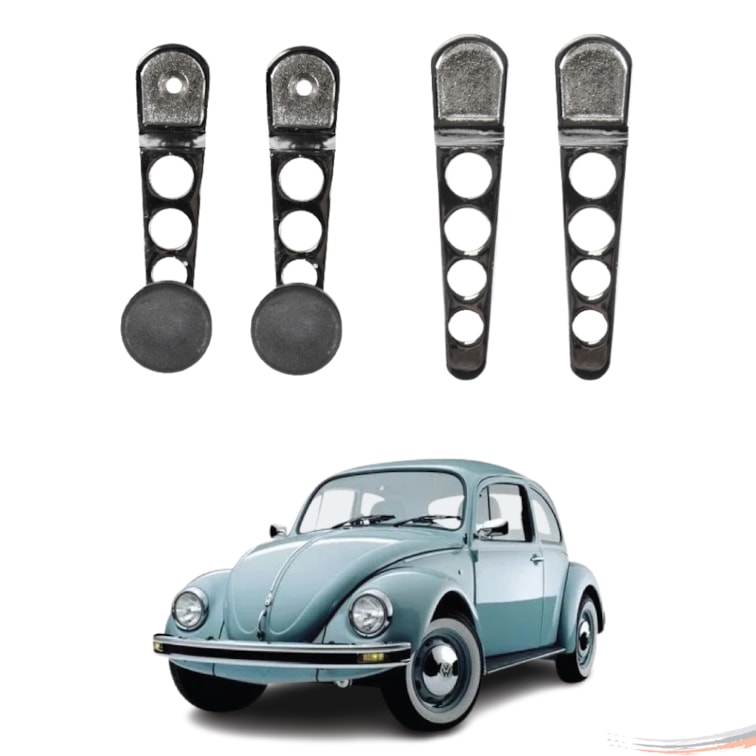 Kit Completo Manivela e Maçaneta Inter Cromado Fusca 71 a 77