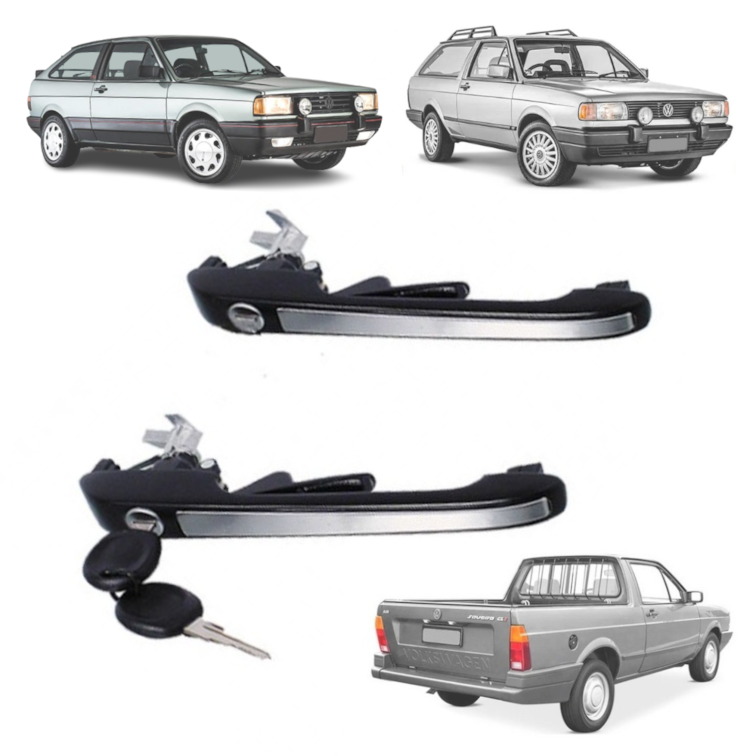 Kit Maçaneta Ext Dianteira Porta Gol Voyage Parati 87 à 94