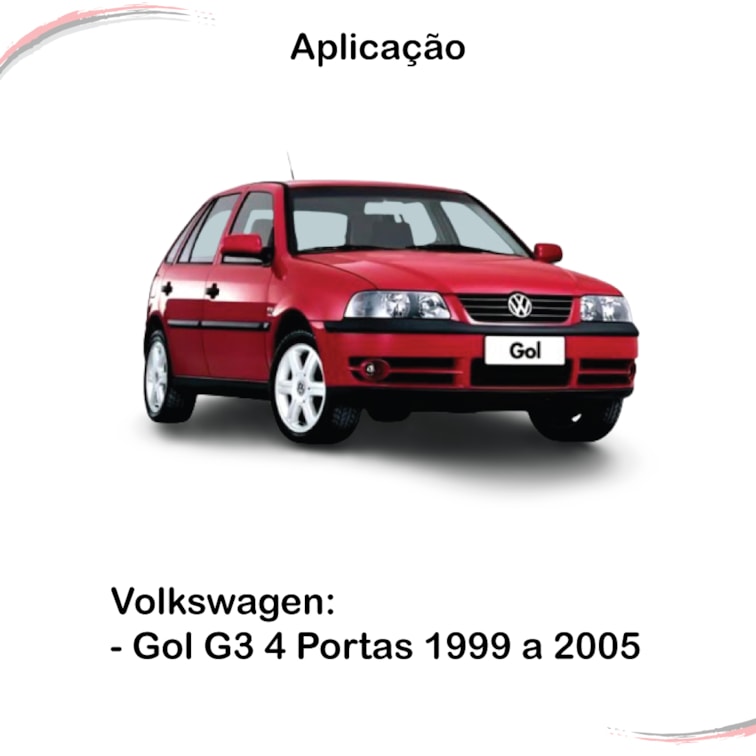 Kit Maçaneta Interna e Suporte Maçaneta Diant Gol G3 99 a 05