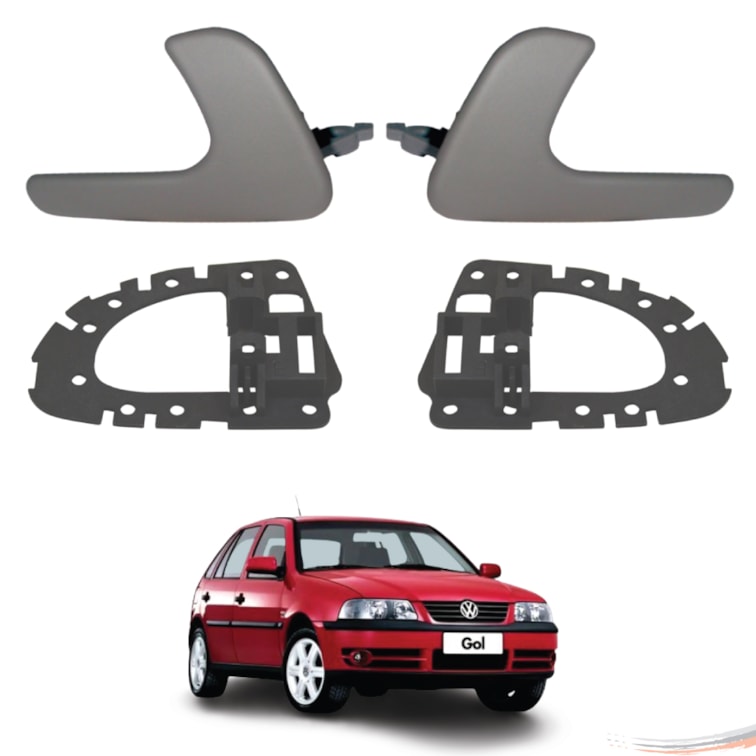 Kit Maçaneta Interna e Suporte Maçaneta Diant Gol G3 99 a 05