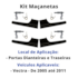 Kit Maçanetas Interna Preta Gatilho 4 Portas Vectra 05 a 11