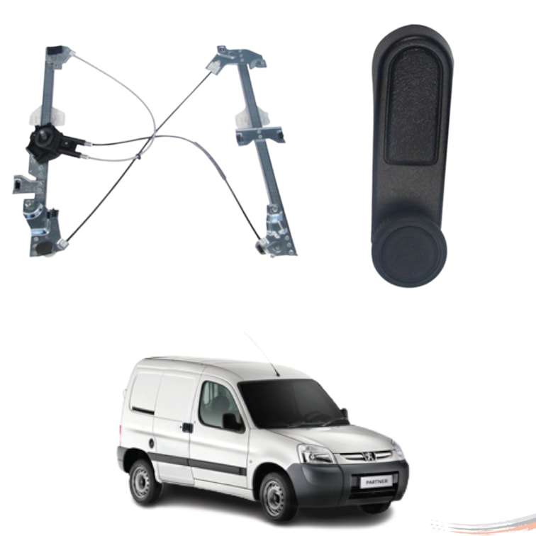 Kit Máquina do Vidro Manual + Manivela Partner após 1999