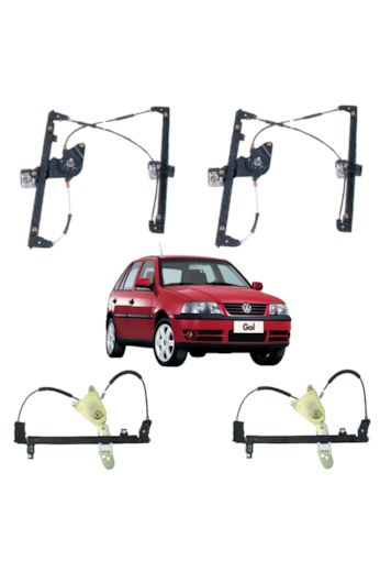 Kit Máquina Do Vidro Mecânica 4 Portas Gol Saveiro G2 G3 G4