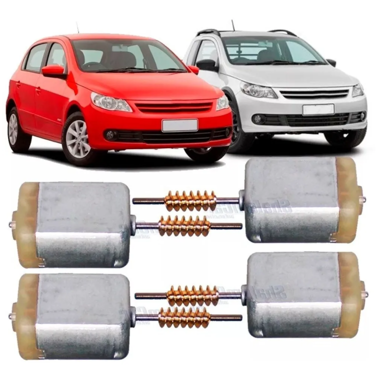 Kit Micro Motor 4 Fechaduras Trava Elétrica Gol Voyage G5 G6