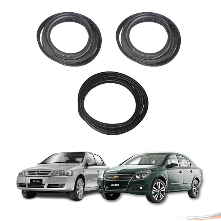 Kit Par Borrachas Porta e Porta Mala Astra Vectra Após 95