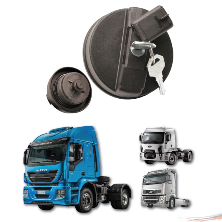 Kit Tampa Combustível + Tampa Óleo Iveco Todos Exceto Furgão