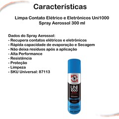 Limpa Contato Elétrico e Eletrônicos Spray Aerossol 300 ml