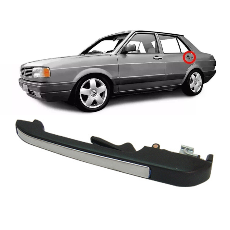 Maçaneta Externa Traseira Esquerda Metal Santana 1984 À 1991