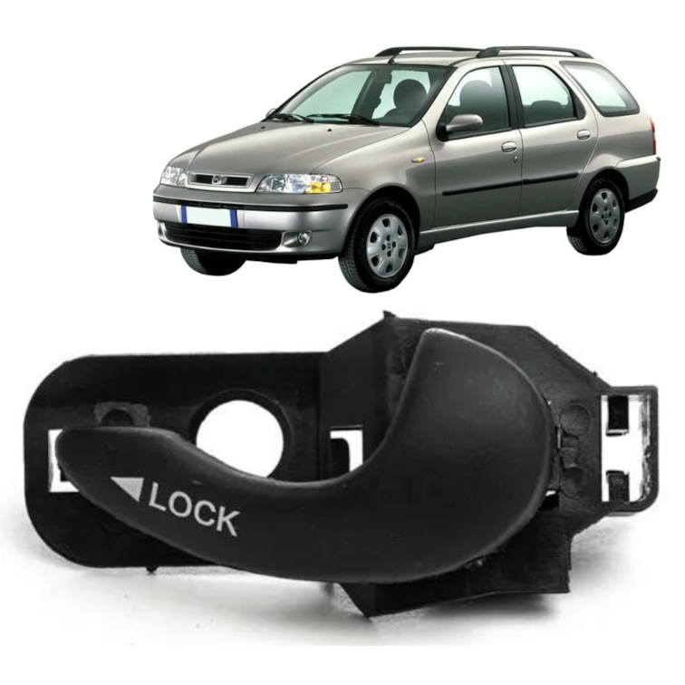 Maçaneta Int Porta Esq Diant Palio Weekend Preta