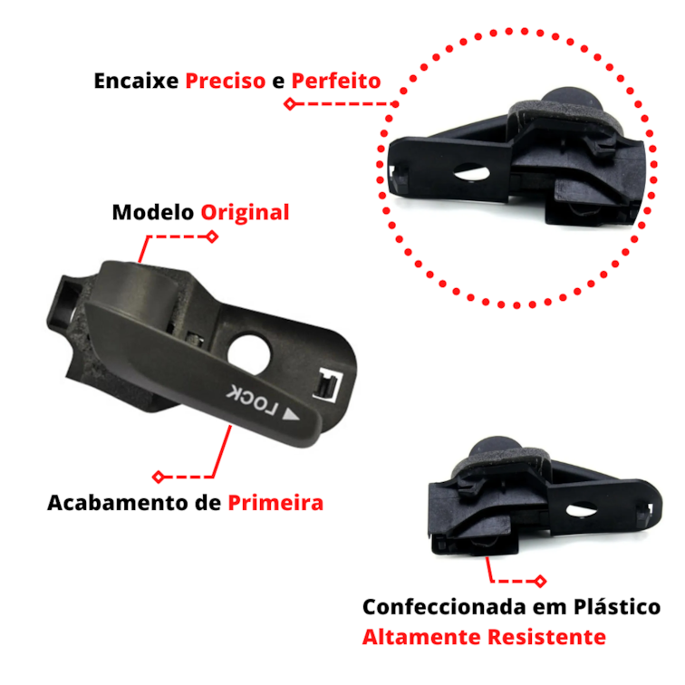Maçaneta Interna Gatilho Puxador Esquerda Doblo Cargo 2010
