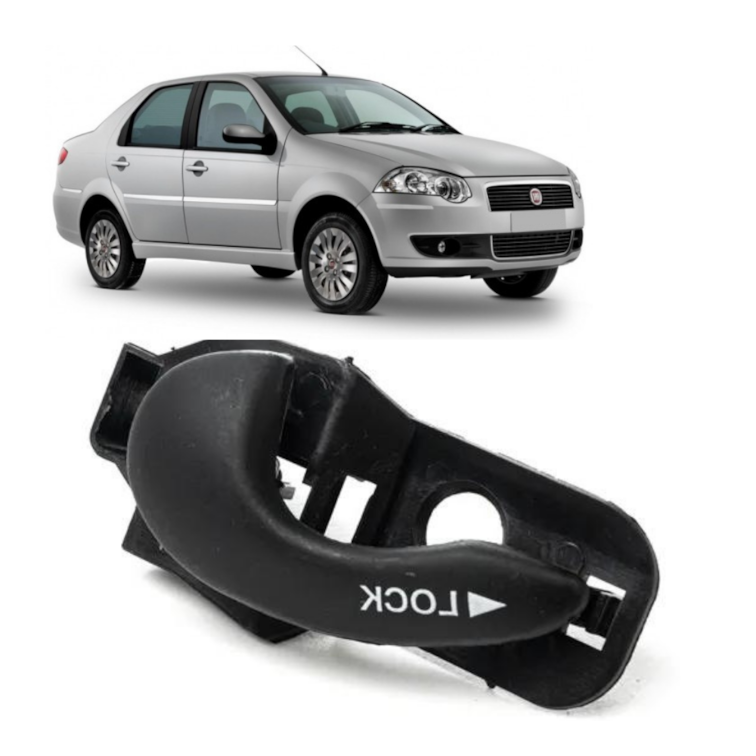 Maçaneta Interna Porta Dir Diant Siena Preta