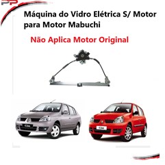Máquina Vidro Elétrico S/Motor Direito Clio 99-16 4pts - Mab