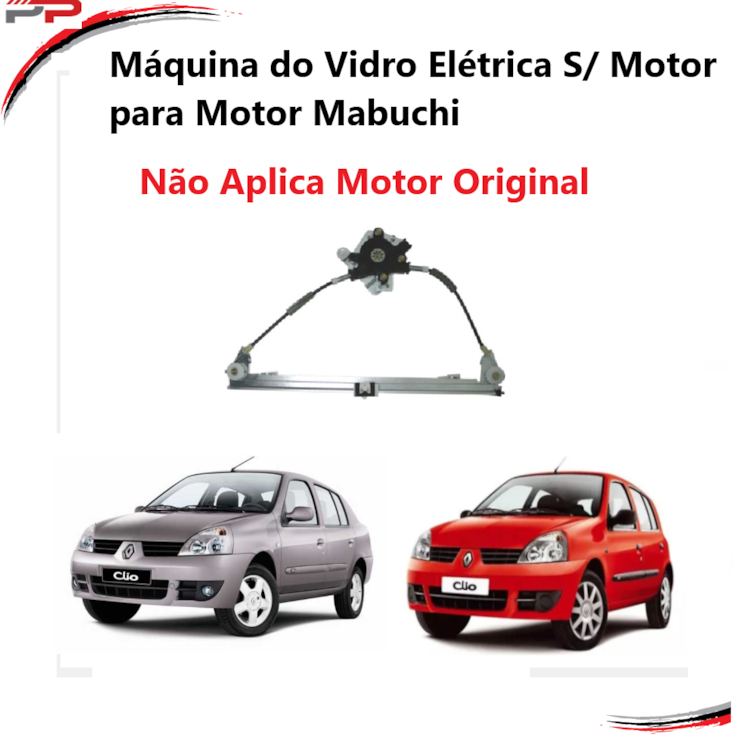 Máquina Vidro Elétrico S/Motor Direito Clio 99-16 4pts - Mab