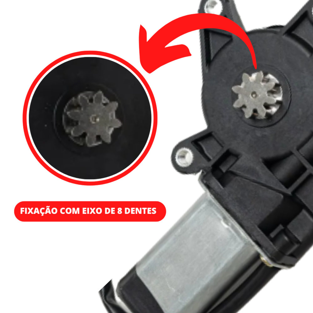 Motor Máquina Vidro Elétrico Direito Mabuchi 8 Dentes 12v