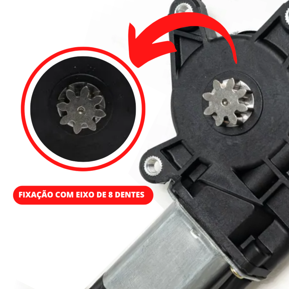 Motor Máquina Vidro Elétrico Esquerdo Mabuchi 8 Dentes 12v