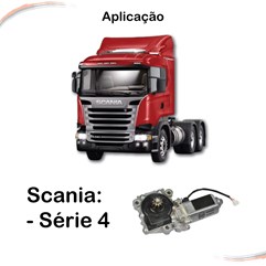 Motor Para Máquina De Vidro Esquerdo 24v Scania Série 4