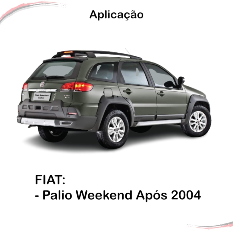 Par Amortecedor do Porta-Malas 52,6cm Palio Weekend Após 04