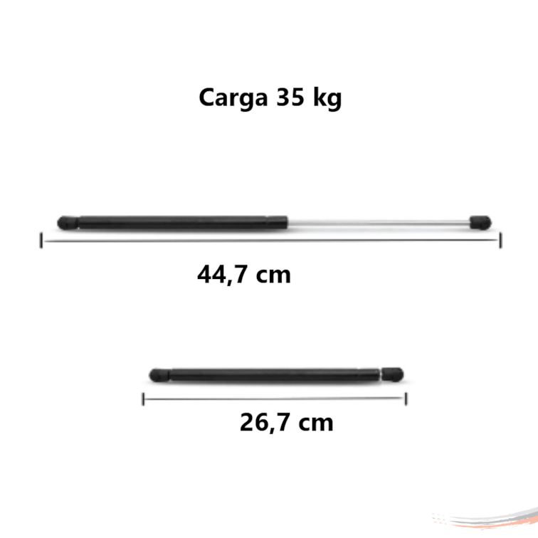 Par Amortecedores Porta-malas Idea G1 Fase 1 Após 10