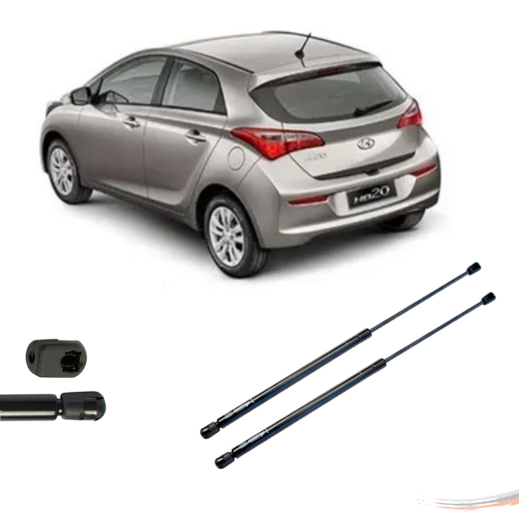 Par Amortecedores Tampa Porta-Malas HB20 Hatch Após 12