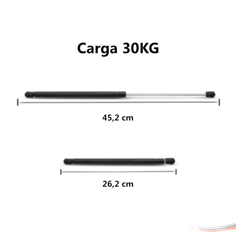 Par Amortecedores Tampa Porta-Malas Kombi 97 A 13 - 45,2 cm
