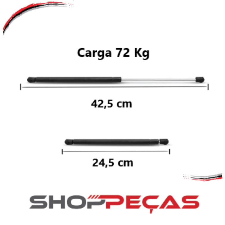 Par Amortecedores Tampa Porta-Malas Peugeot 307 02 A 12