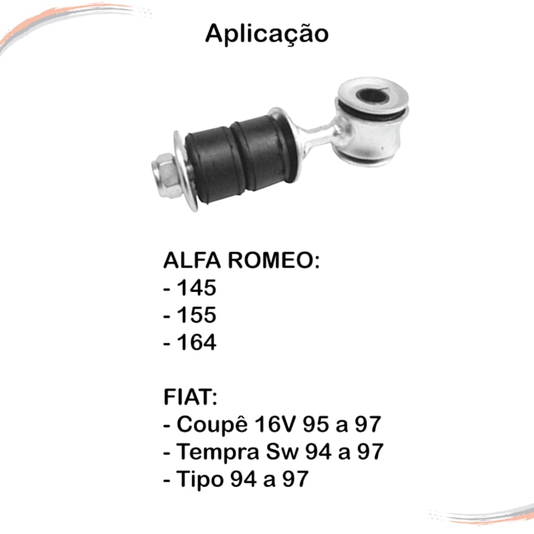 Par Bieleta Diant Lado Dir ou Esq Alfa 145 164 Tempra Tipo