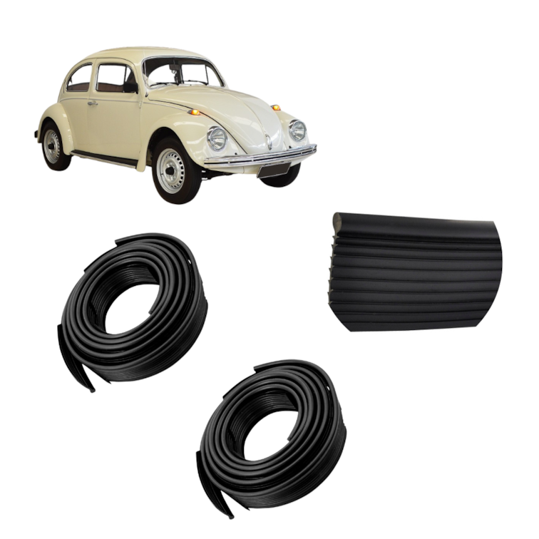 Par Borracha Debrum do Paralama Tras Fusca 59 a 96 Preto