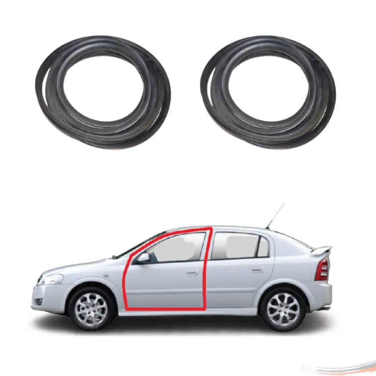 Par de  Borrachas Premium de Porta Astra Vectra Após 95