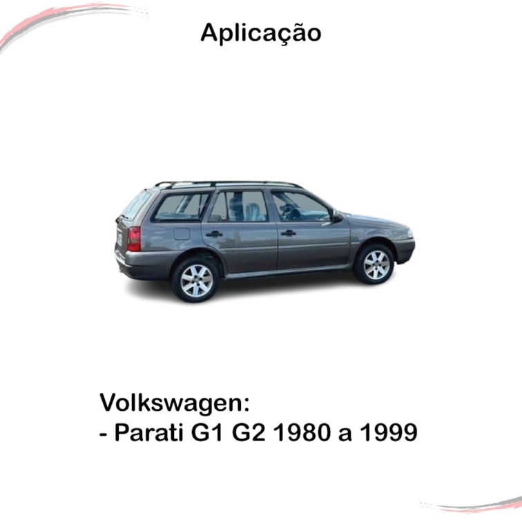 Par de Borrachas Sem Friso da Janela Fixa Parati 1980 a 1999