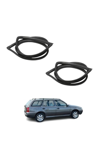 Par de Borrachas Sem Friso da Janela Fixa Parati 1980 a 1999