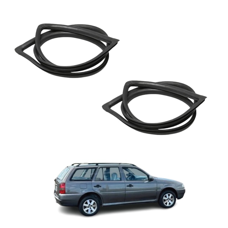 Par de Borrachas Sem Friso da Janela Fixa Parati 1980 a 1999