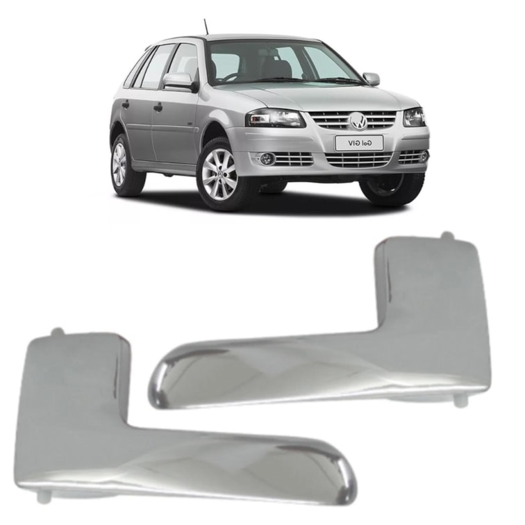Par Maçaneta Interna Gol G4 Cromada Metal Fox De 2003 a 2009