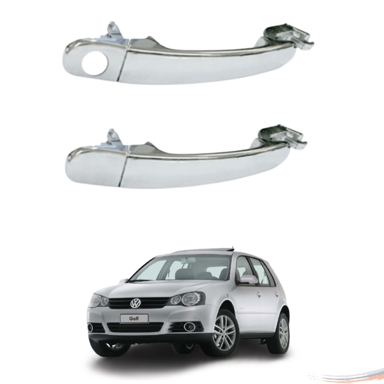 Par Maçanetas Diant Cromado C/ Furo Golf Bora Jetta 99 a 13