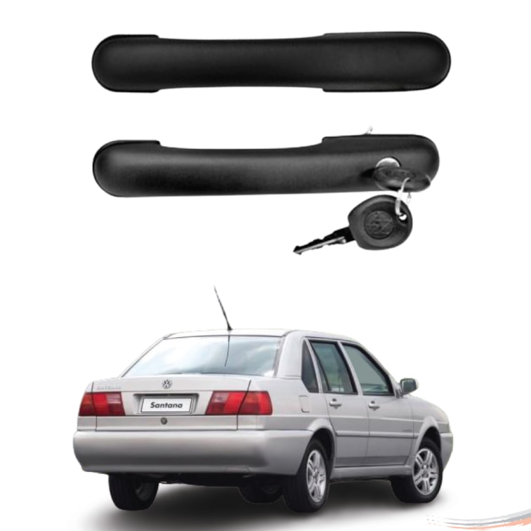 Par Maçanetas Diant Preto C/ Chave Santana G2 98 a 06 4 Ptas
