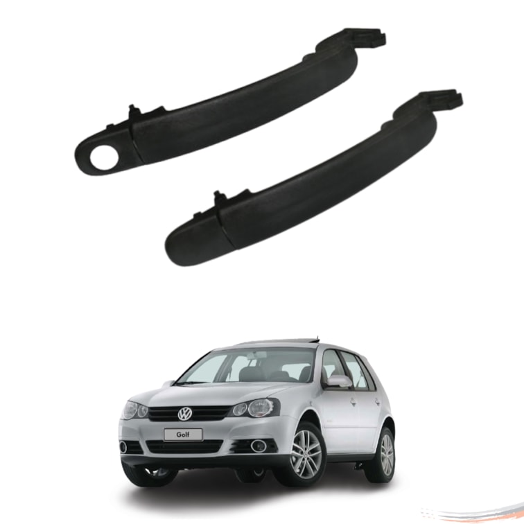 Par Maçanetas Diant Preto C/ Furo Golf Bora Jetta 99 a 13